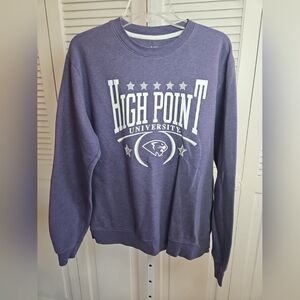 High Point University Panthers Sweatshirt Womens Large Purple Unwind NCAA